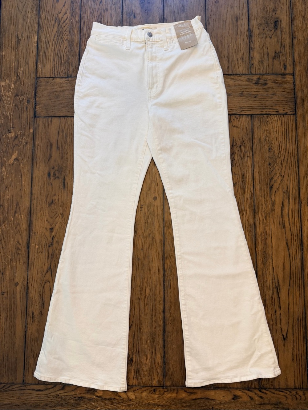 Madewell White the perfect vintage jeans high rise flared size 27